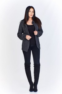 Krótki sweter z kapturem (U)