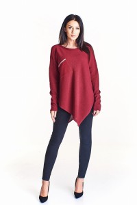 Asymetryczny sweter oversize