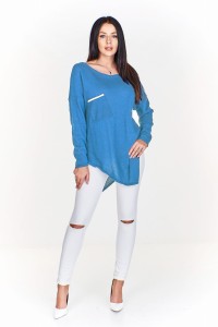 Asymetryczny sweter oversize