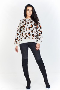 Sweter w ciapki a'la zwierzęce cętki (U)