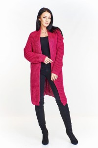 Długi sweter o grubym splocie