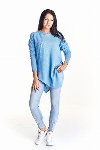 Asymetryczny sweter oversize