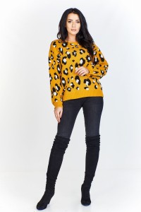 Sweter w ciapki a'la zwierzęce cętki (U)