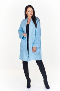 Długi sweter z luźnymi rękawami