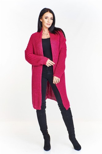 Długi sweter o grubym splocie