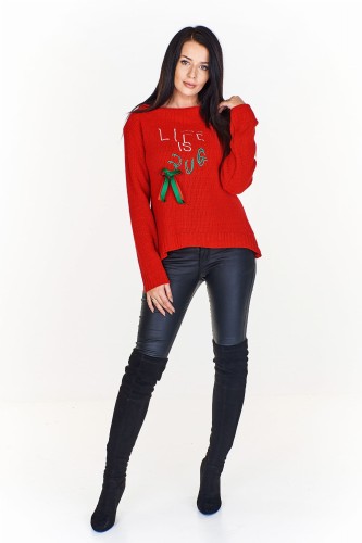 Sweter z oryginalnym wzorem (U)