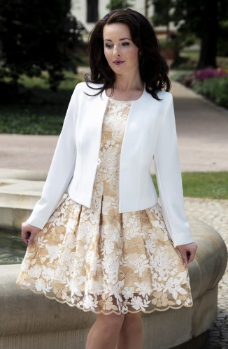 Taliowany żakiet z rękawem 3/4