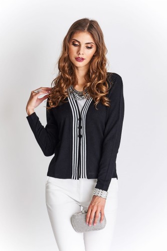 ELEGANCKI SWETEREK Z GUZICZKAMI