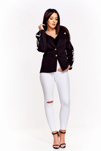 Żakiet z kapturem i lampasami