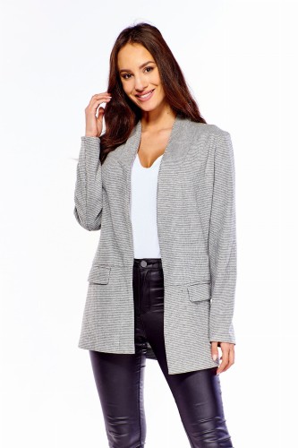 Dzianinowy żakiet w pepitkę