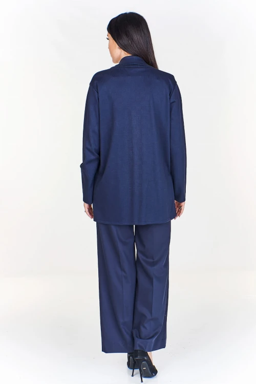 Długi sweter oversize z kieszeniami
