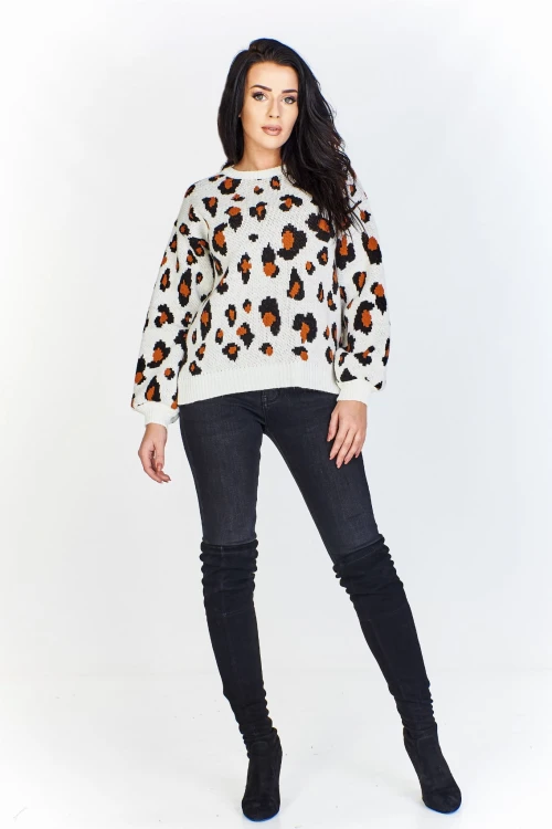 Sweter w ciapki a'la zwierzęce cętki (U)