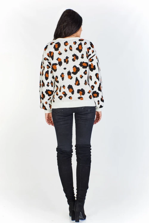Sweter w ciapki a'la zwierzęce cętki (U)