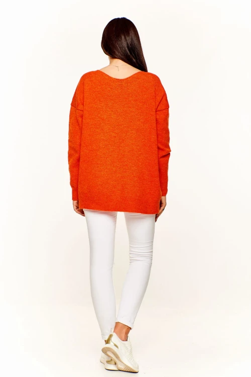 Oversiz'owy sweter w serek  (U)