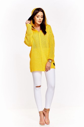 Oversiz'owy sweter z kapturem  (U)