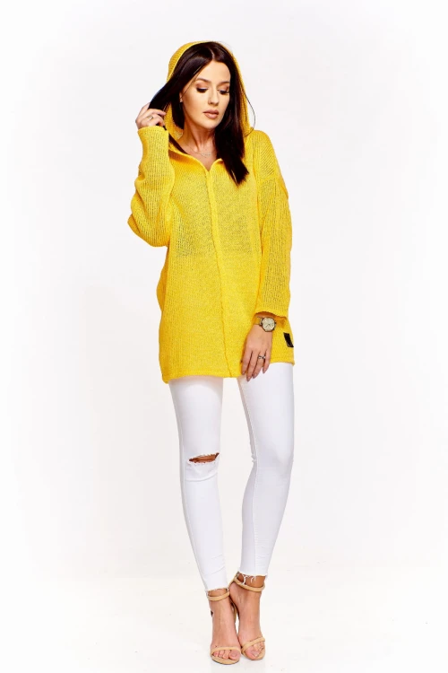 Oversiz'owy sweter z kapturem  (U)