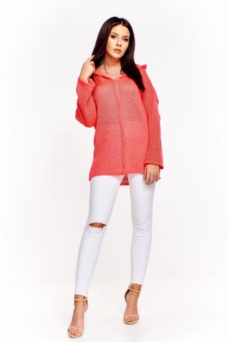 Oversiz'owy sweter z kapturem  (U)