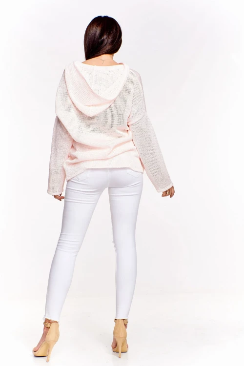 Oversiz'owy sweter z kapturem  (U)
