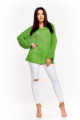 Oversiz'owy sweter z kapturem  (U)
