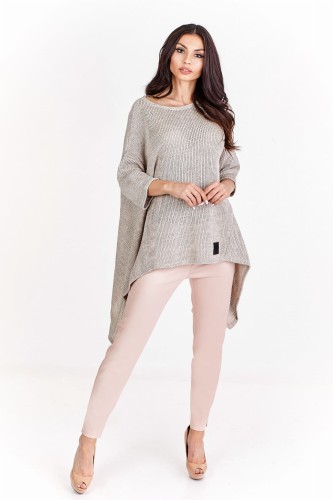Asymetryczny, oversieze'owy sweter  (U)